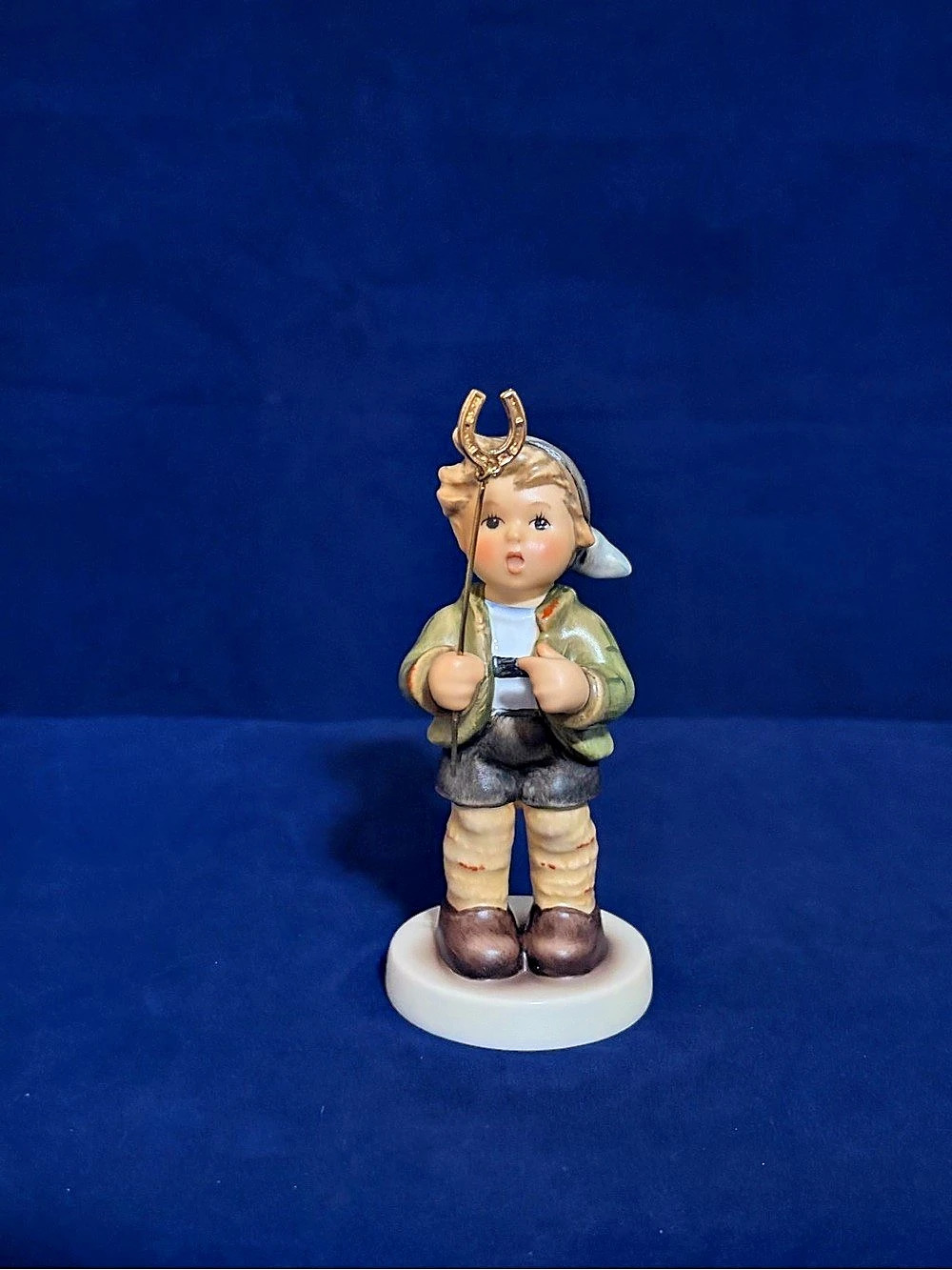 M.I. Hummel “Little Luck” Boy with Horseshoe Porcelain Figurine w/Box